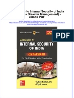 Ebook Challenges To Internal Security of India Includes Disaster Management PDF Full Chapter PDF