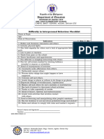 Difficulty in Interpersonal Behavior