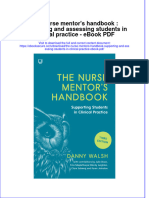 Download ebook The Nurse Mentors Handbook Supporting And Assessing Students In Clinical Practice Pdf full chapter pdf