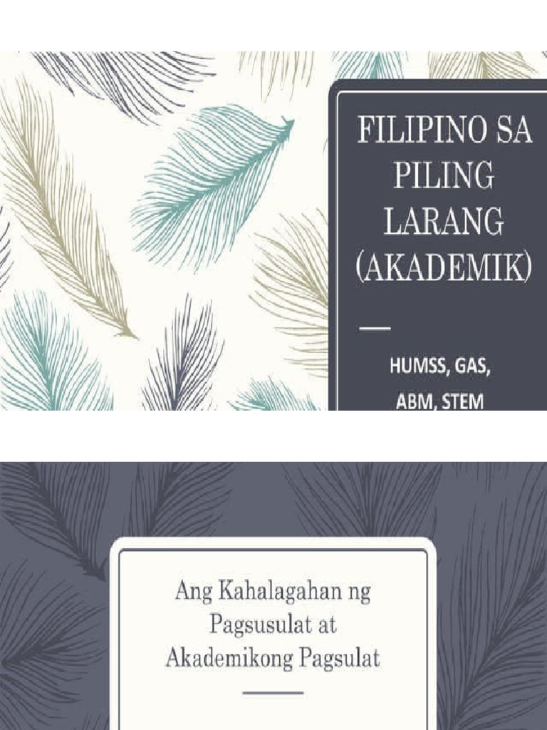 Filipino Sa Piling Larang | PDF