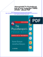 Download ebook The Physiotherapists Pocketbook Essential Facts At Your Fingertips Third Edition Pdf full chapter pdf