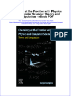 Download ebook Chemistry At The Frontier With Physics And Computer Science Theory And Computation Pdf full chapter pdf