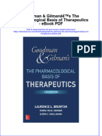 Ebook Goodman Gilmans The Pharmacological Basis of Therapeutics PDF Full Chapter PDF