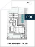 Planta Arquitectonica 1er. Nivel: Deck de Piscina