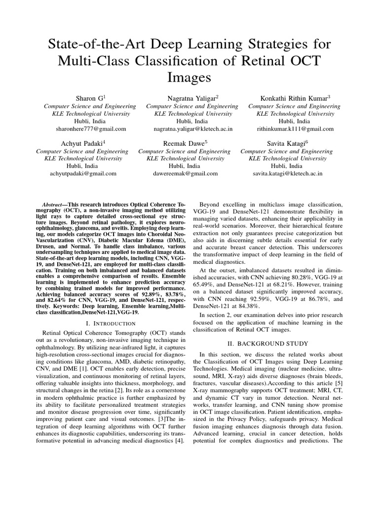 Deep Learning for Multi-Class OCT Image Classification | PDF | Deep ...