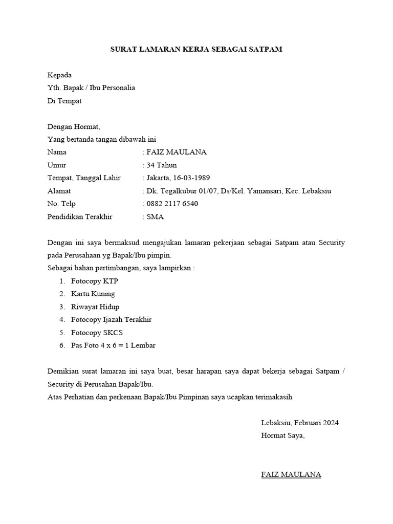 surat-lamaran-kerja-sebagai-satpam-pdf