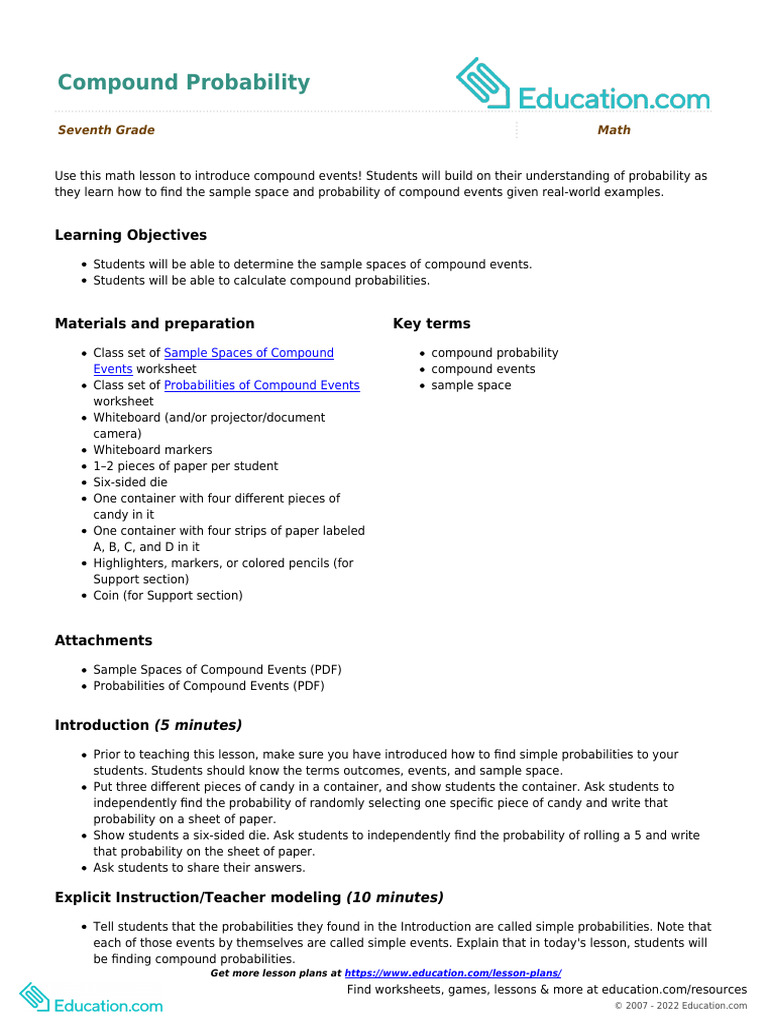 Compound Probability | PDF | Probability | Probability Theory