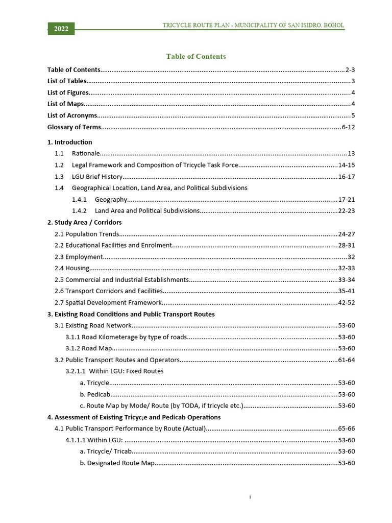 Tricycle Route Plan San Isidro PDF Risk Hazards