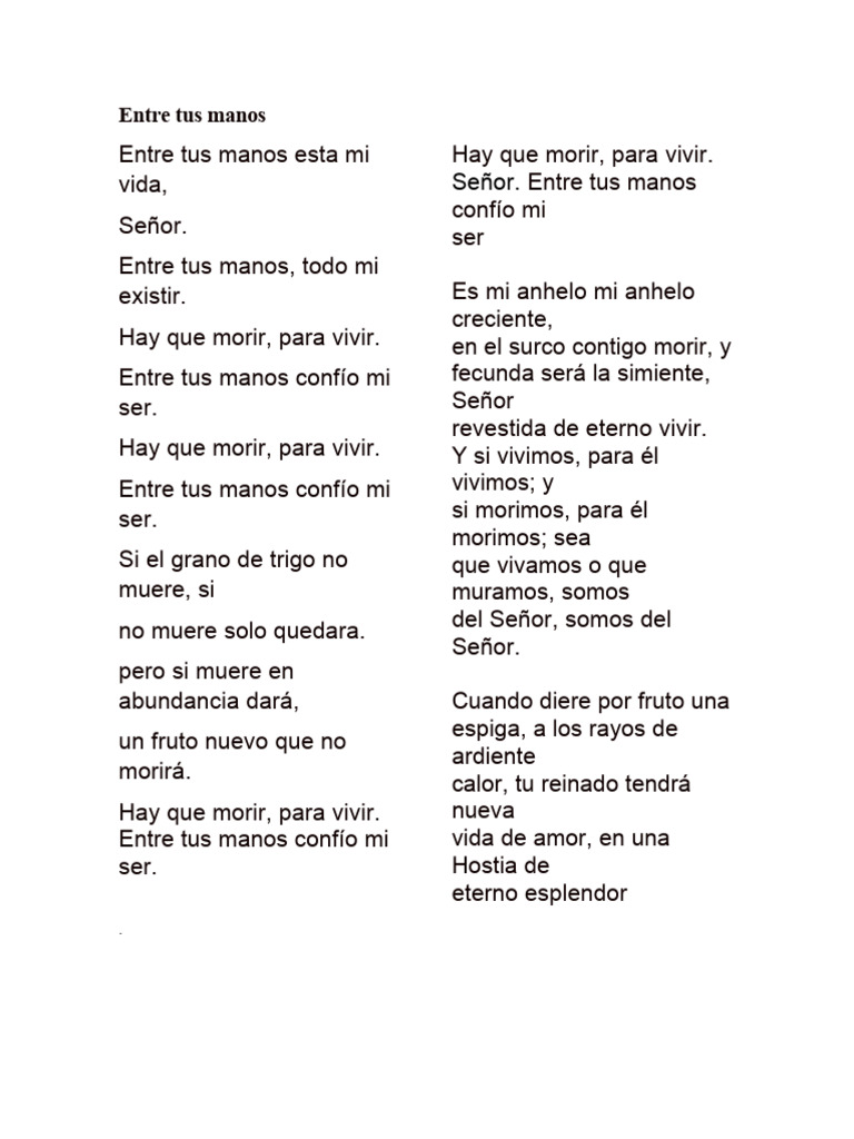 Entre Tus Manos PDF