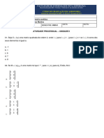 Álgebra Linear - Atividade Processual - Unidade II