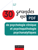 30 Grandes Notions de Psychologie Clinique Et Psychopathologie Psychanalytiques Kernier Nathalie de Z