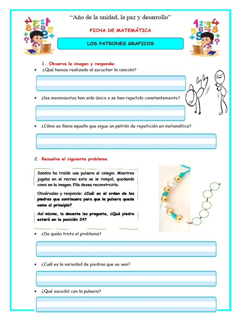 MATEMATICA - FICHA MATE JUE 27 PATRONES GRÁFICOS 965727764 PROF ...