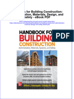 Download ebook Handbook For Building Construction Administration Materials Design And Safety Pdf full chapter pdf