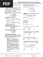 Ecuaciones de Segundo Grado