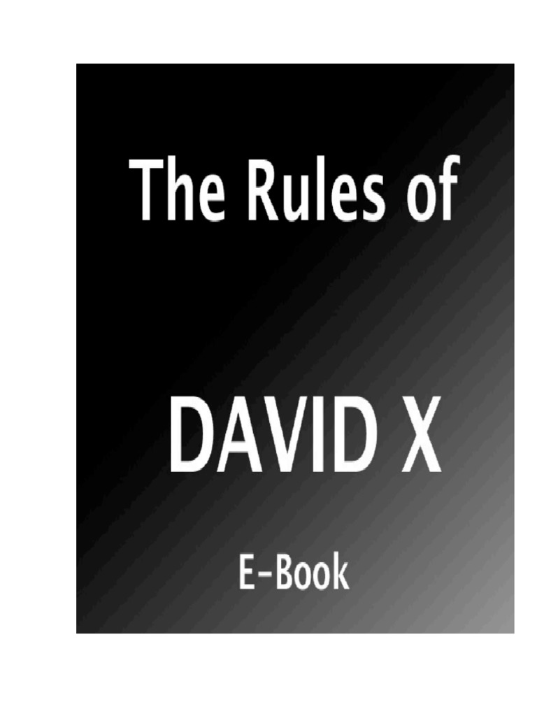 The Rules David X | PDF | Confiança (emoção) | Timidez