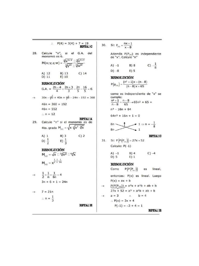 Algebra 5 | PDF