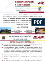 Instructivo Proceso de Inscripcion PAP FACES UC 3S 2022