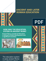 Ancient and Later Roman Education