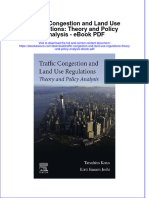 Ebook Traffic Congestion and Land Use Regulations Theory and Policy Analysis PDF Full Chapter PDF