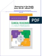 Ebook Clinical Reasoning in The Health Professions 4Th Ed PDF Full Chapter PDF