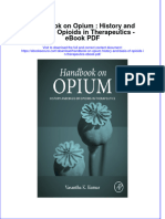 Ebook Handbook On Opium History and Basis of Opioids in Therapeutics PDF Full Chapter PDF