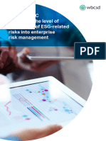 WBCSD Diagnostic Assesing The Level of Integration of ESG-related Risks Into Enterprise Risk Management