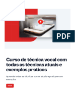 Curso de Tecnica Vocal Com Todas As Tecnicas Atuais e Exemplos Praticos