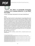 The Effect of Sustainable Packaging Aesthetic On Consumer Behavio