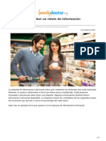 Cómo leer un rótulo de información nutricional