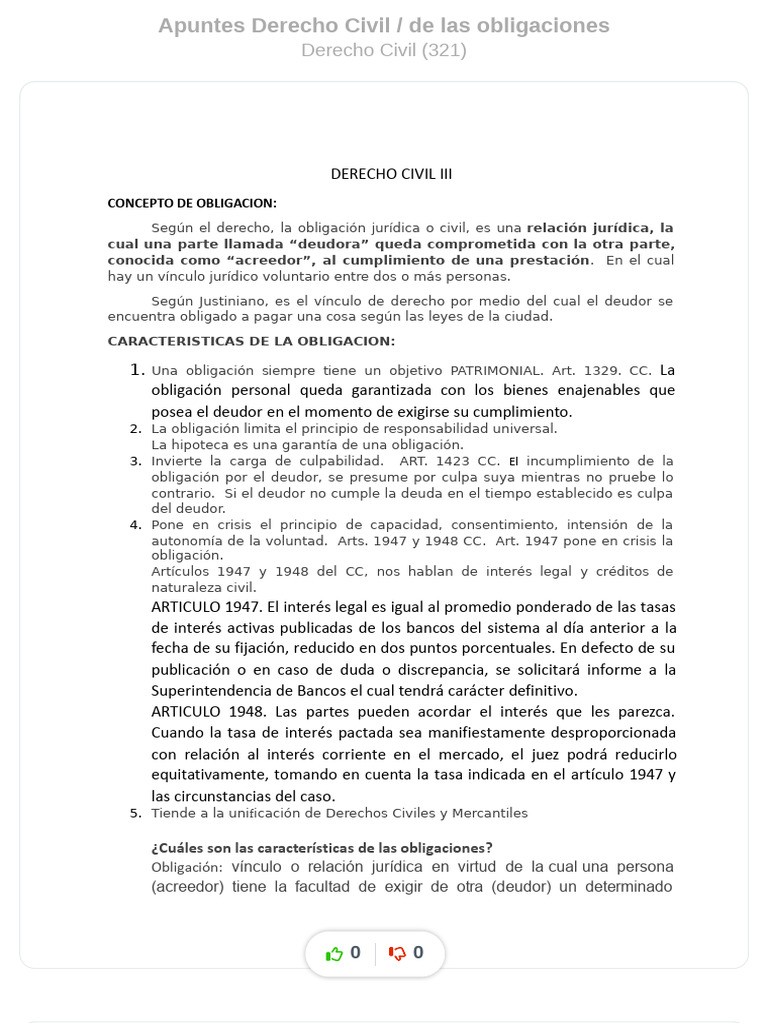 Apuntes Derecho Civil de Las Obligaciones - Compress | PDF | Pagos ...
