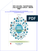 Download ebook People Centric Security Transforming Your Enterprise Security Culture Pdf full chapter pdf