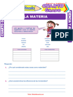 La Materia para Cuarto Grado de Primaria