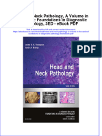 Download ebook Head And Neck Pathology A Volume In The Series Foundations In Diagnostic Pathology 3Ed Pdf full chapter pdf