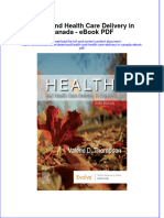 Ebook Health and Health Care Delivery in Canada PDF Full Chapter PDF