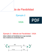 Ejemplo 2 Matriz de Flexibilidad Viga