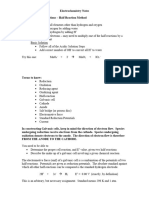 Electrochemistry Notes