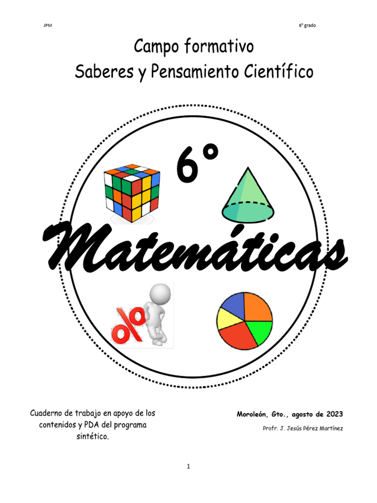 Actividades de Matemáticas 6° Grado | PDF | Álgebra | Conceptos matemáticos