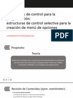 Structura Control Selectiva Menu