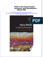 Download ebook Heavy Metals In The Environment Impact Assessment And Remediation Pdf full chapter pdf
