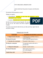 Day 2- How to Organize a Presentation