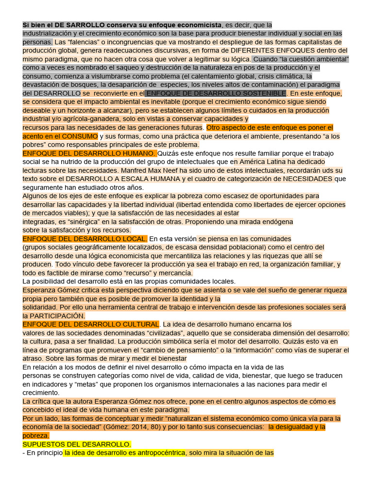 Enfoques del Desarrollo y sus Críticas | PDF | Capitalismo | Democracia