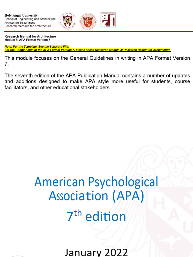 RESMETHAR Module 5 - Research Manual For Architecture 2022 | PDF | Apa ...