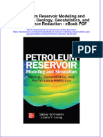 Download ebook Petroleum Reservoir Modeling And Simulation Geology Geostatistics And Performance Reduction Pdf full chapter pdf