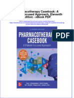 Download ebook Pharmacotherapy Casa Patient Focused Approach Eleventh Edition Pdf full chapter pdf