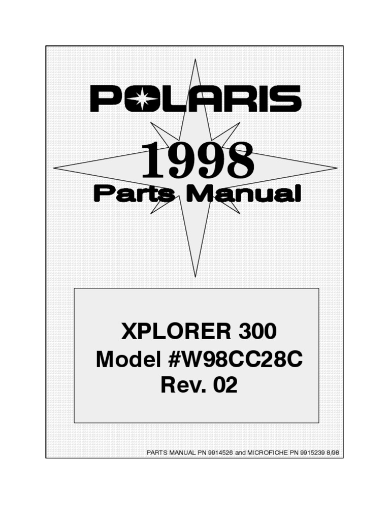 1998 Polaris Xplorer Parts Manual Screw Piston