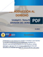 U2 Tema 5 - División Del Derecho