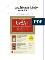 Download ebook Comptia Cysa Cybersecurity Analyst Certification Bundle Exam Cs0 001 Pdf full chapter pdf