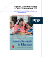 Download ebook How To Design And Evaluate Research In Education 11Th Edition Pdf full chapter pdf