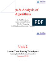 8,9,10. Linear Time Sorting Techniques