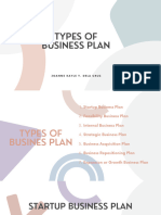 Types of Business Plan